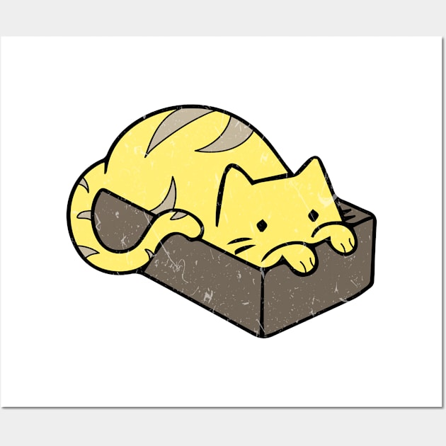 cat in a box Wall Art by HBfunshirts